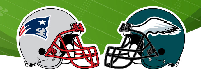 Patriots and Eagless helmets